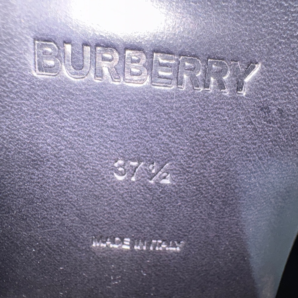 Burberry check paneled leather boots size 37.5 -new - Picture 7 of 8